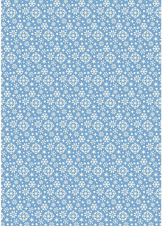 RAYHER - FOGLIO ADESIVO IN TESSUTO "FABRIC STICKER" 210MMx297MM - FIOCCHI DI NEVE