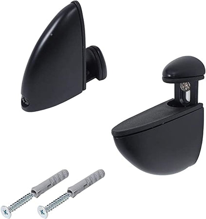 DURALINE - REGGIMENSOLA PER VETRO "SELECT MAT BLACK" 4-24MM - MAX 25CM - MAX 25KG - COLORE NERO OPACO