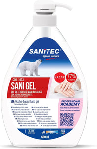 SANITEC - "SANI GEL" DETERGENTE IGIENIZZANTE PER MANI 600ML - CONTIENE ALCOOL