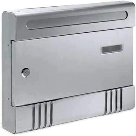 TECHNOMAX - CASSETTA POSTALE "VIOLETTA" 29x36,5x6,5CM - STRUTTURA IN ALLUMINIO ANODIZZATO - COLORE ARGENTO