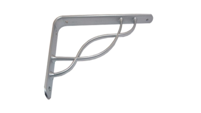 VECA - REGGIMENSOLA LINEA "ONDINA" PER ARREDO CASA IN ZAMA 15CM - COLORE ALLUMINIO METALLIZZATO