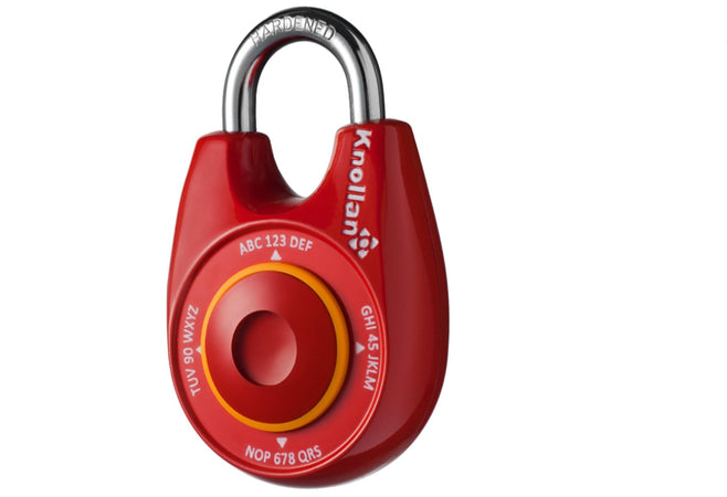 KNOLLAN - LUCCHETTO A COMBINAZIONE "SALY DANCE" - COLORE ROSSO