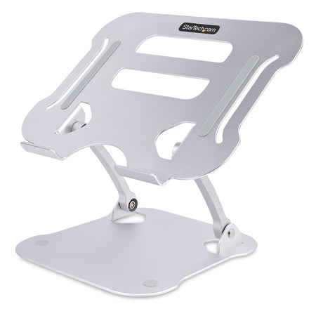 Startech.com supporto per pc portatile da scrivania - stand ergonomico ad altezza regolabile per notebook, rialzo inclinato in alluminio per computer portatili fino a 10kg - alzata portatile da tavolo per laptop - ADJ-LAPTOP-RISER