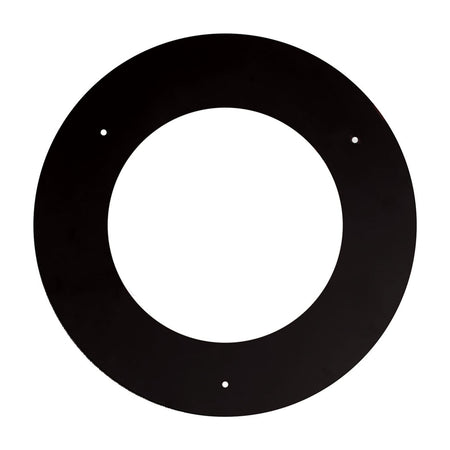 Rosone tondo in acciaio alluminato di colore nero per uso interno