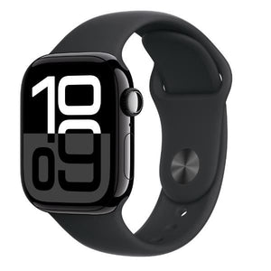 Aw s10 gps 42mm jet black aluminium case with black sport band - s/m - MWWE3QL/A