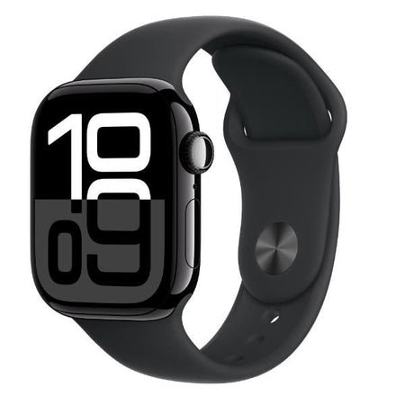 Aw s10 gps 42mm jet black aluminium case with black sport band - s/m - MWWE3QL/A