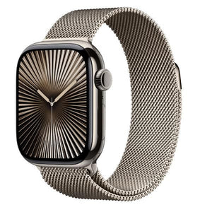 Aw s10 gps + cellular 42mm natural titanium case with natural milanese loop - MWXF3QL/A
