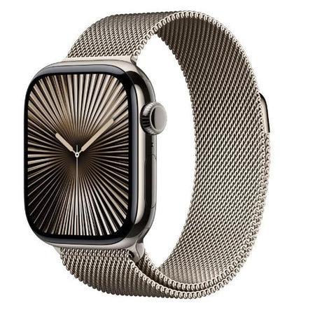 Aw s10 gps + cellular 42mm natural titanium case with natural milanese loop - MWXF3QL/A