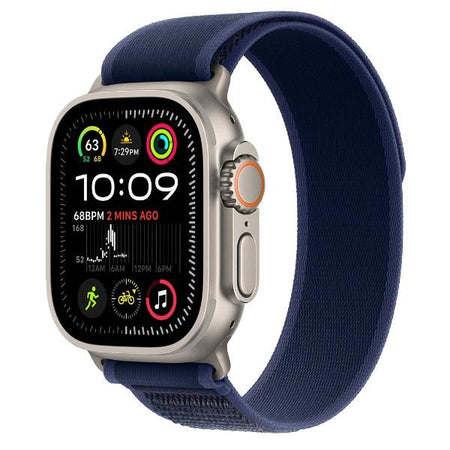 Aw ultra 2 gps + cellular 49mm natural titanium case with blue trail loop - s/m - MX4J3TY/A