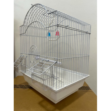 Gabbia Per Uccelli In Metallo A113 Cm 28X38X21 - Bianco