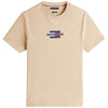 Tommy Hilfiger t-shirt beige logo centrale MW0MW38636RBT T-shirt Tommy Hilfiger