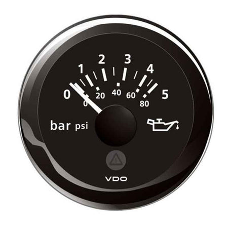Manometro Olio Idraulico Nero Da 0-5Bar/0-80Psi A2