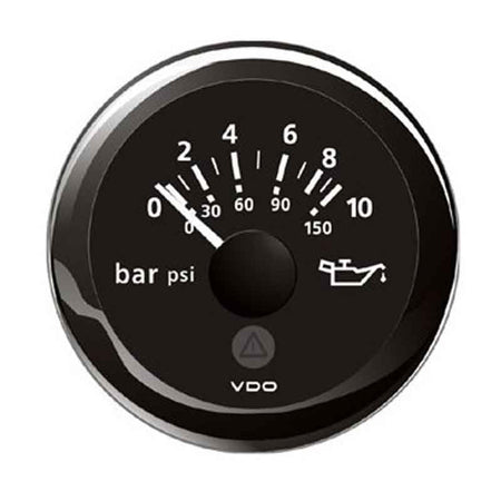 Manometro Olio Idraulico Nero 0-10Bar/0-150Psi A2C