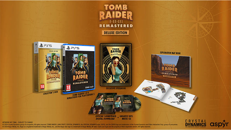 Tomb Raider I-Ii-Iii Remastered Deluxe Edition PS5 UK Usato