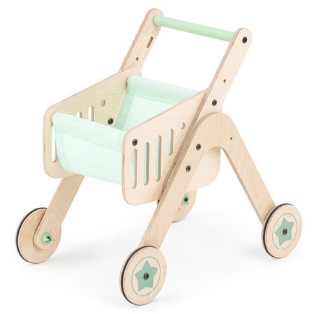 Carrello primi passi Trio Shopper Mamatoyz - Legno e menta