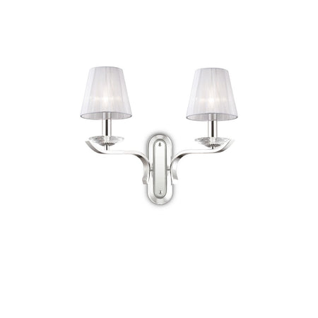 Applique Classica Pegaso Metallo Bianco 2 Luci E14