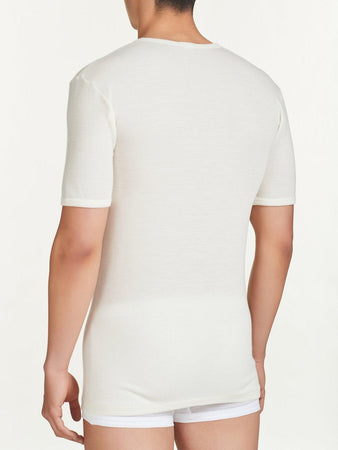 Ragno Maglia Intima Uomo Manica Corta Girocollo Pura Lana 060037 S32 - Passarelli Biancheria