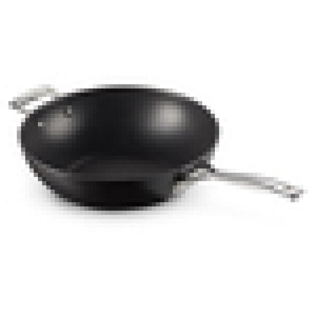 Le creuset toughened non-stick nonstick stir-fry stirfry pan 30cm black silver (51104300010202) - 148677