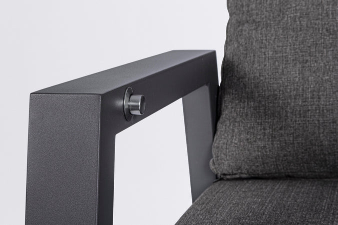 Poltrona con cuscino "Kledi" in alluminio e texilene reclinabile da giardino e veranda