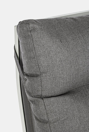 Poltrona con cuscino "Kledi" in alluminio e texilene reclinabile da giardino e veranda