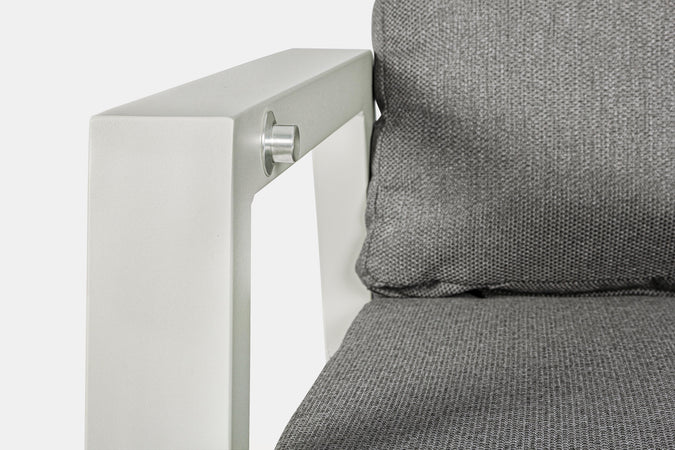 Poltrona con cuscino "Kledi" in alluminio e texilene reclinabile da giardino e veranda