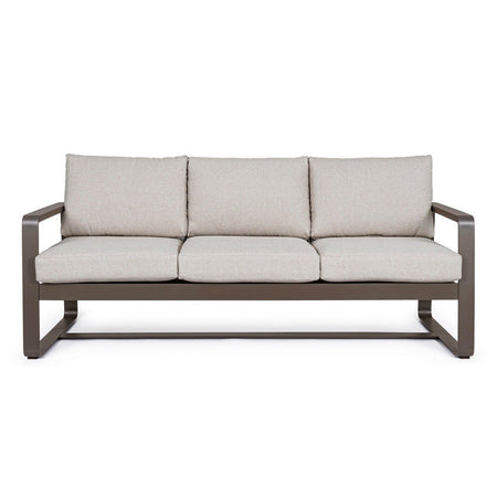 Divano "Merrigan" in alluminio verniciato a polvere da giardino e veranda