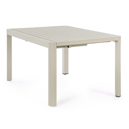 Tavolo in alluminio quadrato allungabile "Kiplin" 149 X 97/149 cm
