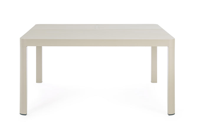 Tavolo in alluminio quadrato allungabile "Kiplin" 149 X 97/149 cm