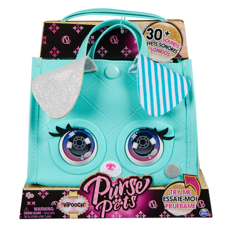 Purse pets borsetta tote perfect in versione cagnolino | borsetta interattiva per bambina con oltre 30 suoni e reazioni, giocattoli per bambine dai 4 anni in su - 6066781