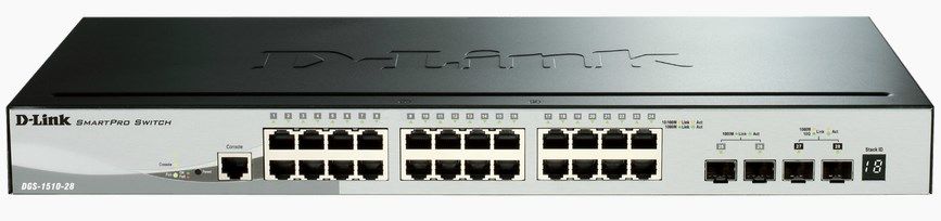 D-link dgs-1510 gestito l3 gigabit ethernet (10/100/1000) nero - DGS-1510-28X