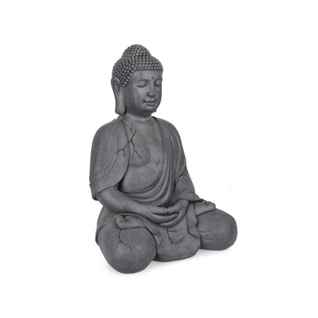 Statuetta di Buddha seduto "Pattaya" in Fibra di Vetro e Argilla, decorazione per uso esterno