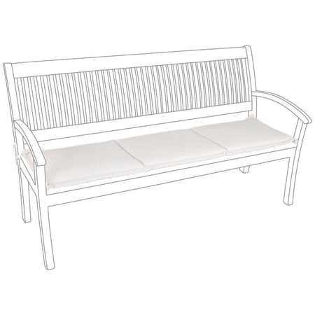 Cuscino per panca o dondolo 3 posti beige da tessuto sfoderabile in polyestere