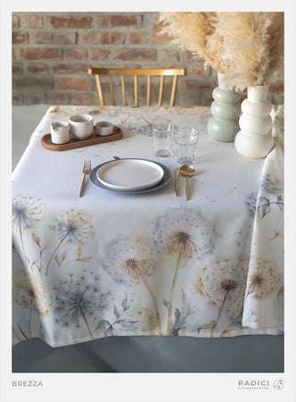 Tovaglia x 12 Tessitura Randi Brezza 155 x 270 CM 100% poliestere riciclato al 40%