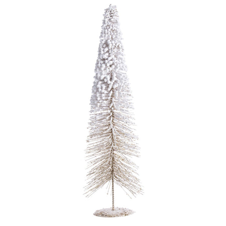 Albero Cono Freezy champagne alberello natalizio pino innevato di Natale in PVC