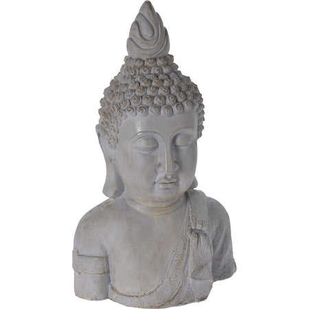 Statua decorativa in poliresina Busto "Buddha" per veranda e giardino h 53 cm