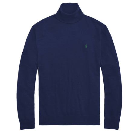 Ralph Lauren Uomo Maglione Collo Alto 100% Cotone Tinta Unita Regular Fit Logo Ricamato Pony Lupetto Invernale