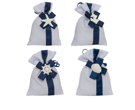Sacchetto Matrimonio Harmony Marino Cotone