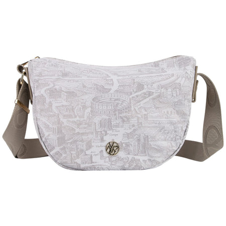 YNot borsa hobo bag small latte linea GUM stampa Roma GUM004S5 Borse YNot
