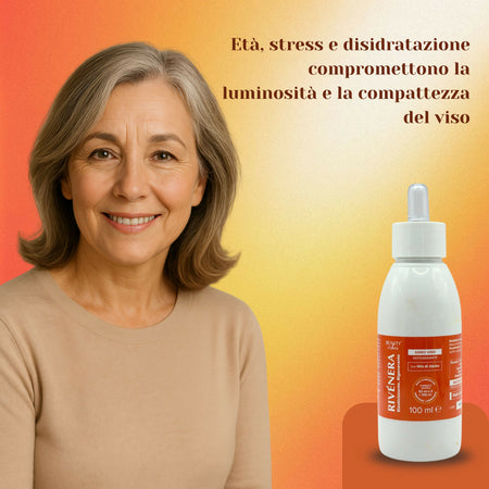 Rivenera Siero Viso Antirughe – Anti-Invecchiamento con Collagene Idrolizzato – Idratante e Nutriente per Pelle Matura e Disidratata – 50ml – AlohaLabs