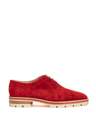 Christian Louboutin Mocassino Stringato Inglese in Suede da donna