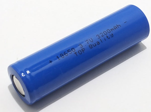 1 BATTERIA 18650 3200mAh 3,7V ALTA QUALITA' LITIO RICARICABILE TESTA PIATTA PACCO BATTERIA RICAMBIO SALDARE TORCIA