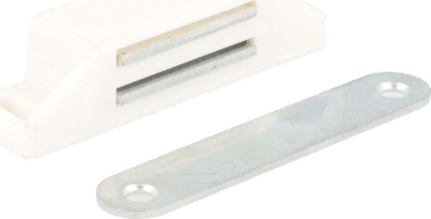 1-PEZZO---CHIUSURA-MAGNETICA-DA-APPLICARE-PER-ARMADIETTI---FORZA-8KG---CON-RISCONTRO-E-VITI---COLORE-BIANCO