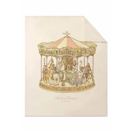 Coperta in Cashmere Atelier Choux Carousel Pink 100 cm x 80 cm