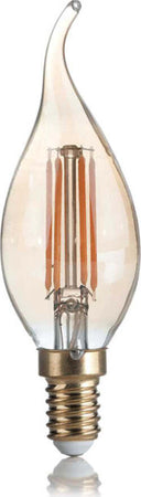 10-Lampadine-Led-Colpo-Di-Vento-E14-4-Watt-2200-K-Vintage-Ambra