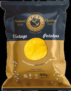 10 pacchetti di patatine( trasporto incluso ) 40g al sale gluten free e senza olio di palma