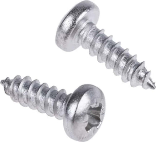 10-PEZZI---VITI-PER-LAMIERA-CON-TESTA-A-GOCCIA-DI-SEGO-E-IMPRONTA-A-CROCE --AUTOFILETTANTI-E-ZINCATE-5,5X25MM