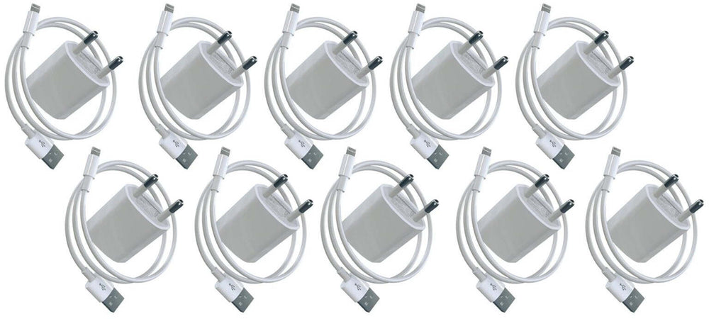 10 Pezzi Caricabatterie compatibile iPhone iPad iPod cavo USB Lightning 5V 1A Ultrapower100