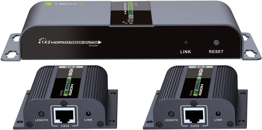 Extender Splitter HDMI 1x2 con IR su Cavo Cat. 6 fino a 40m
