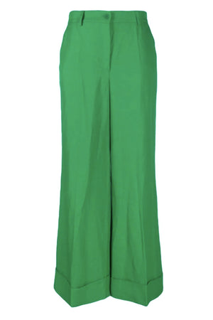 Parosh Pantaloni Verde smeraldo da donna