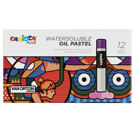 Astuccio 12 Pastelli A Olio Colori Assortiti Carioca Plus